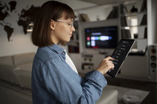 young-woman-using-home-technology